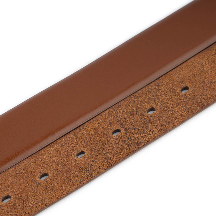 medium brown belt strap for buckles genuine leather 3