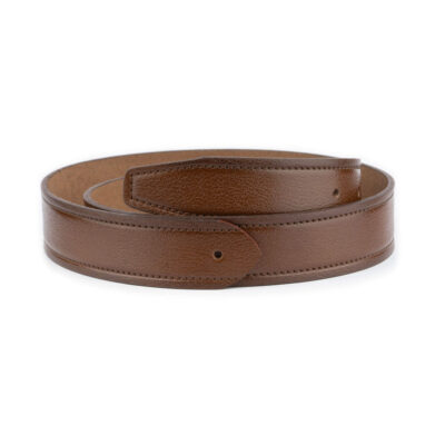 medium brown mens belt strap for buckles replacement 1 LIGBRO35HOLCOW