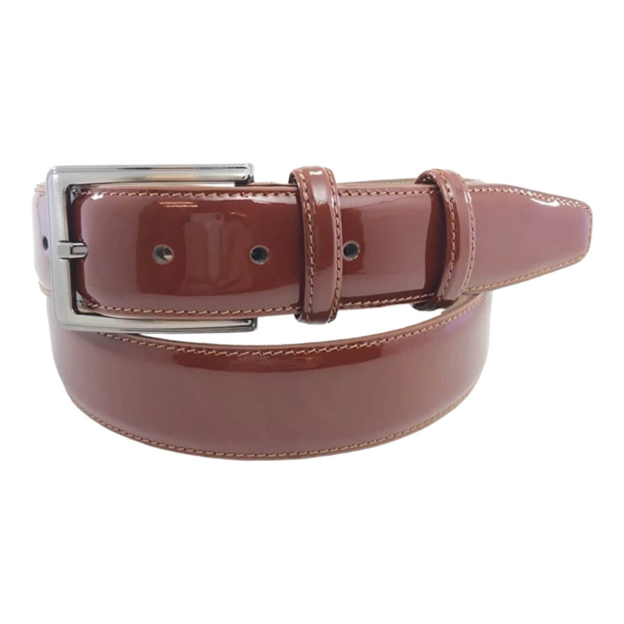 medium brown patent leather belt for men 1 MEDPAT5479638STIGIR35 1