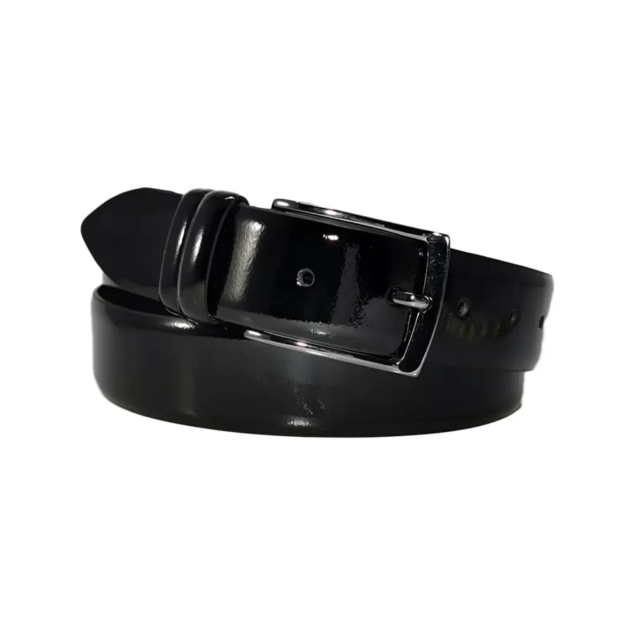mens belt black patent leather PATNOS35NRD01RNAR 1