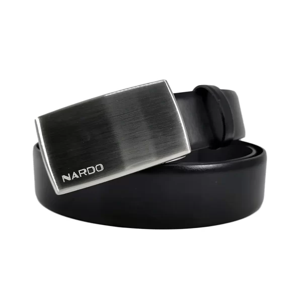 mens black jeans belt with silver buckle BLASSMO35KS04NAR 1 usd65