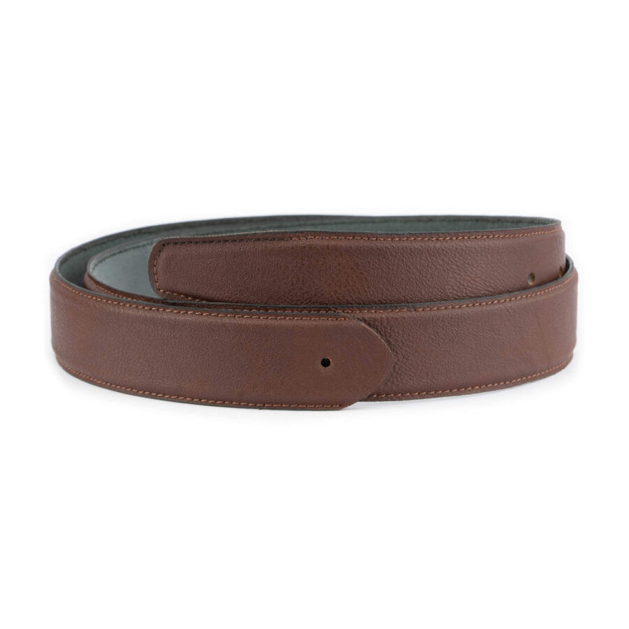 middle brown mens belt strap for buckles with hole 1 BROCLA35HOLSTI