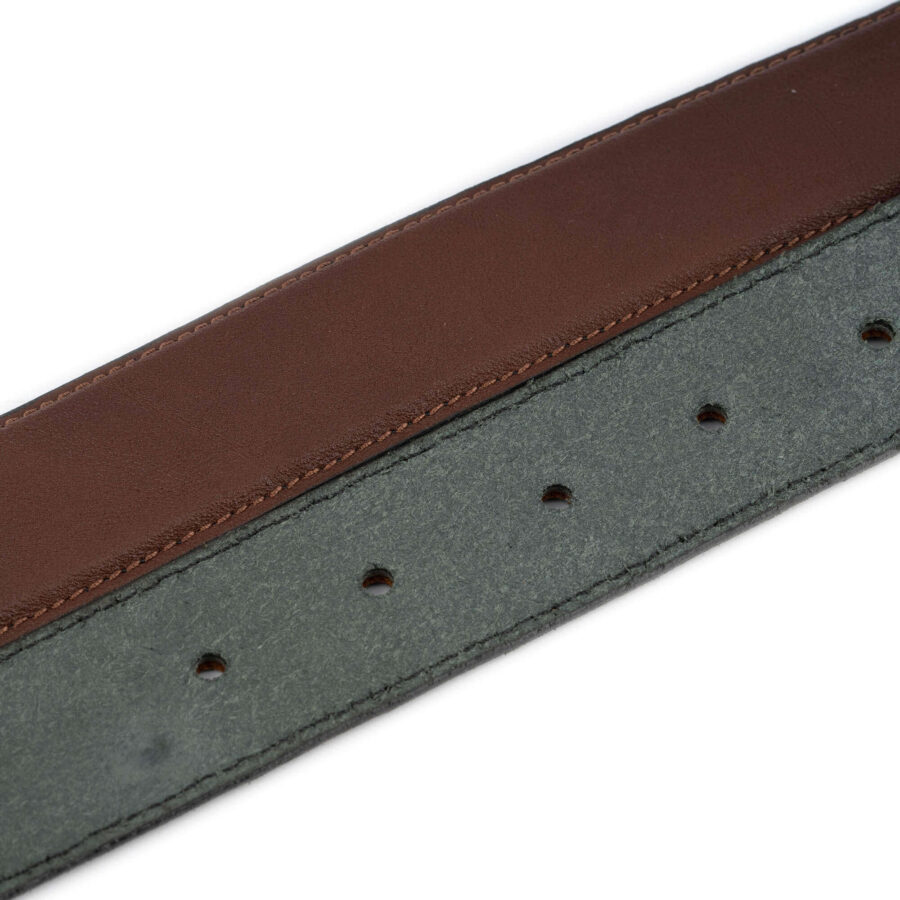 middle brown mens belt strap for buckles with hole 3