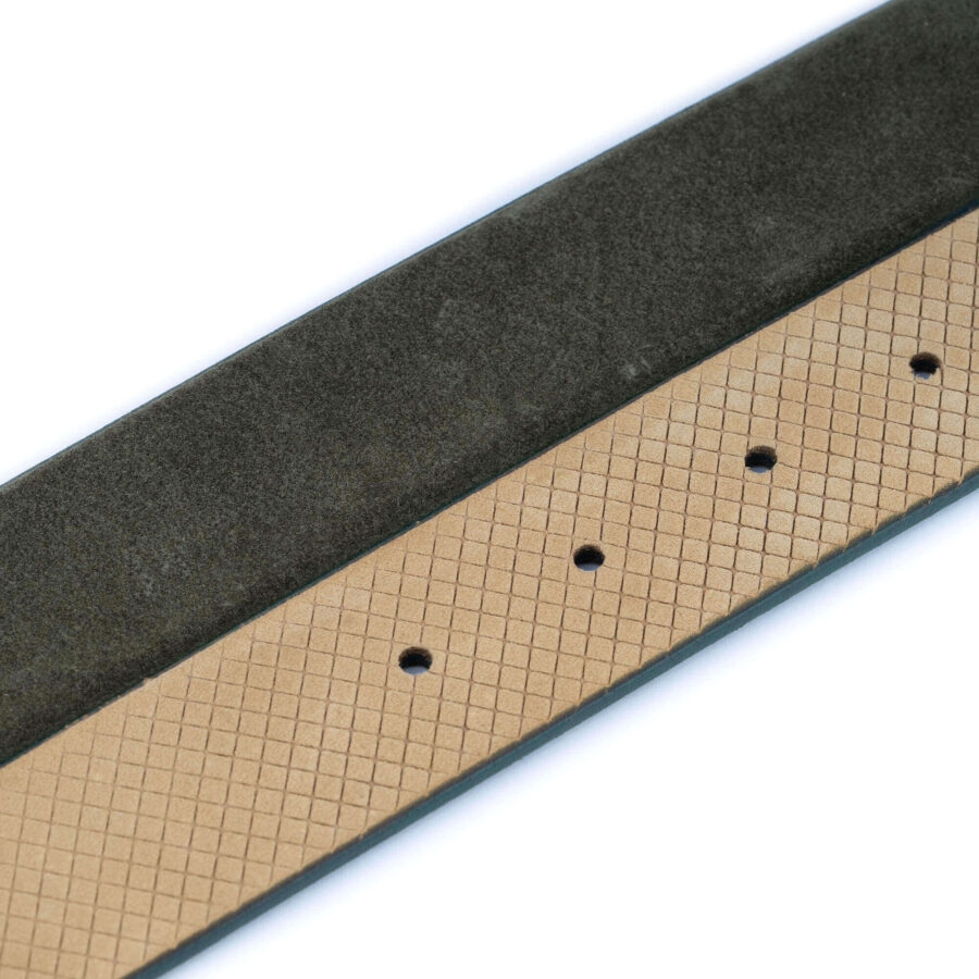 olive green suede leatehr belt strap for buckle 3