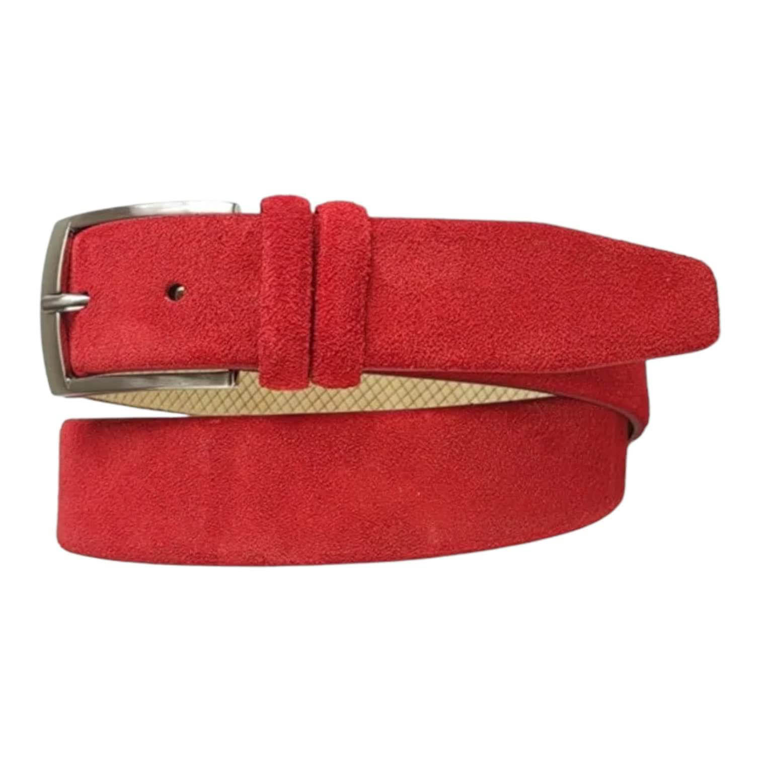Buy Red Suede Suede Leather Belt Casual - LeatherBeltsOnline.com