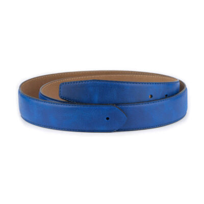 royal blue mens belt strap leather with premade hole 1 ROYBLU35HOLKSV