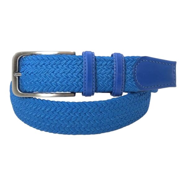 royal blue mens stretchy belt cotton leather 1 ROYBLU6549848WOVGIR35 1