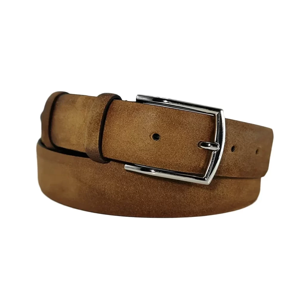 Buy Tan Suede Belt Mens Genuine Leather - LeatherBeltsOnline.com