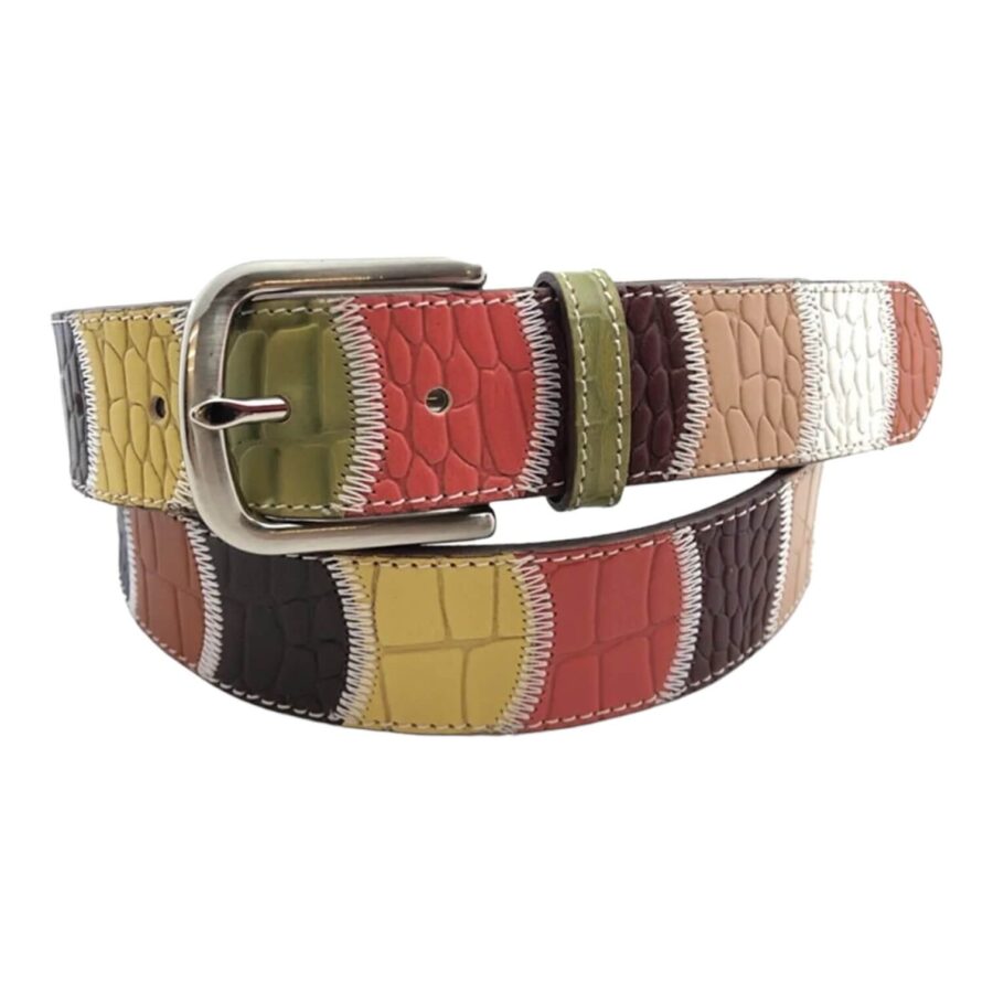 unique multicolored leather belt colored patchwork 1 PATMUL131312546COLGIR35 1