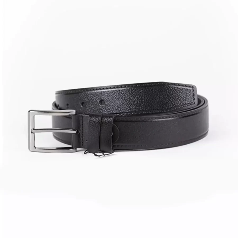 Black Mens Belt Casual Genuine Leather ST01397 2