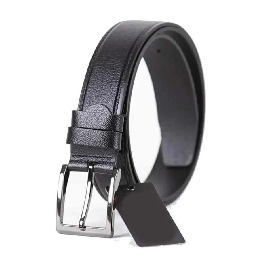 Black Mens Belt Casual Genuine Leather ST01397 3