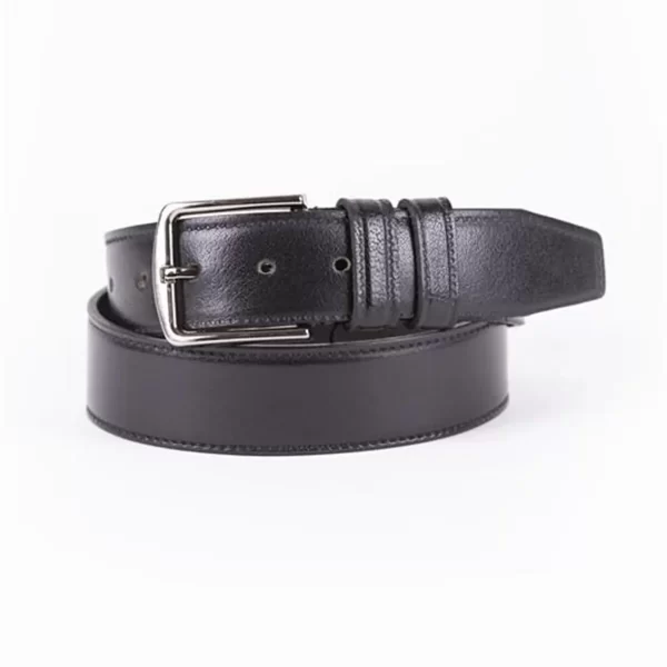 Black Mens Belt Casual Genuine Leather ST01578 1