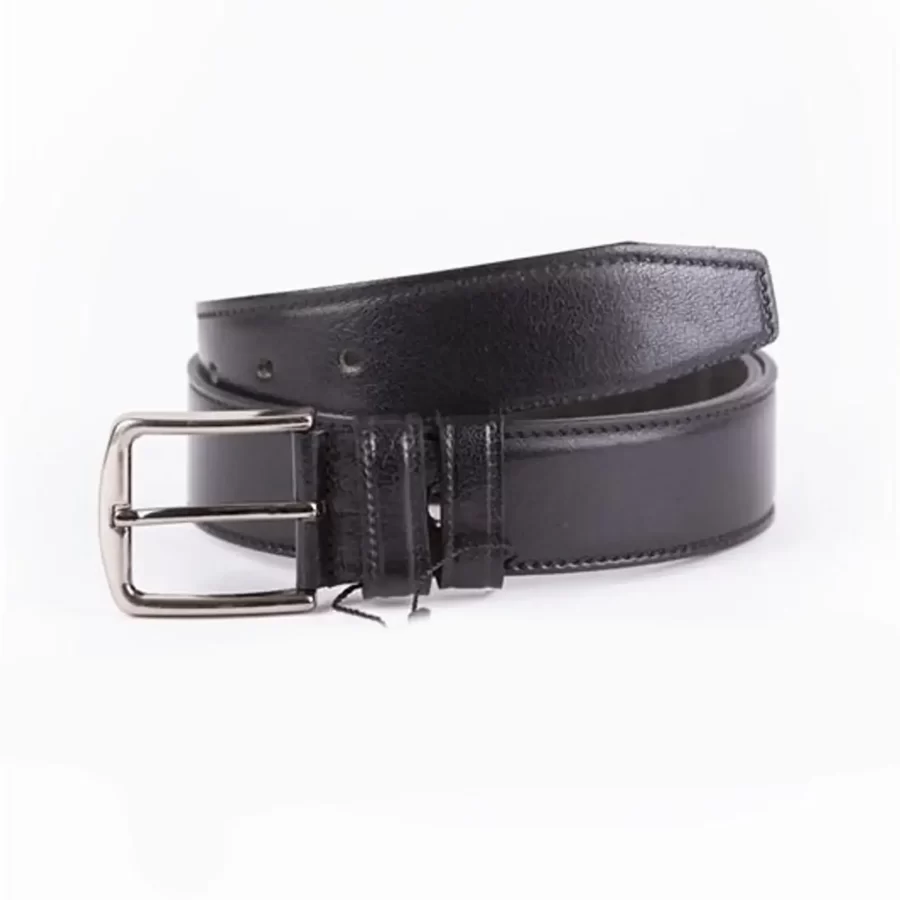 Black Mens Belt Casual Genuine Leather ST01578 2