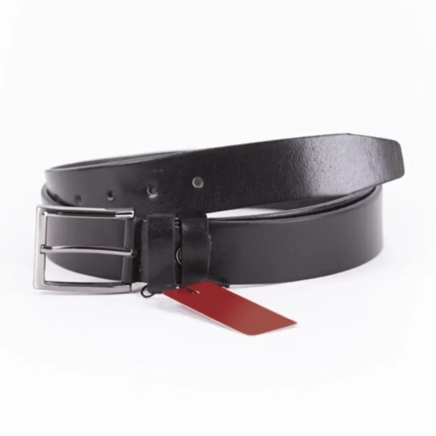 Black Mens Belt Dress Genuine Leather MYD01 1 2