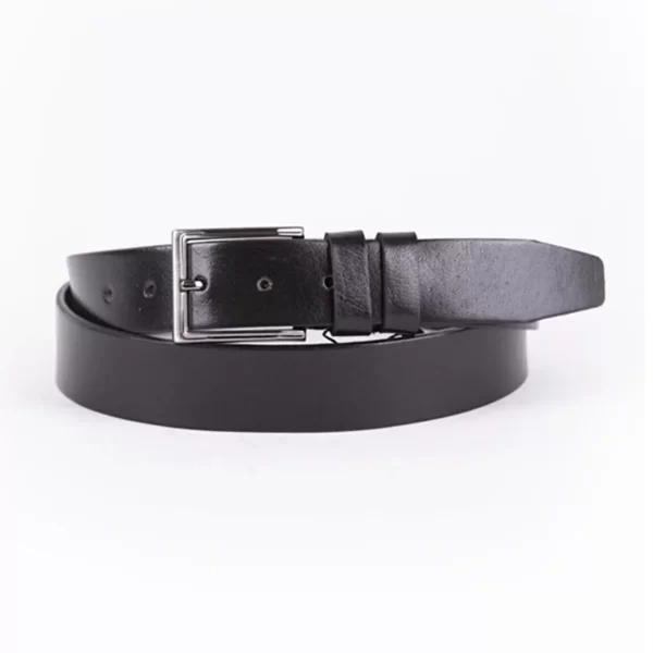 Black Mens Belt Dress Genuine Leather MYD01 1 3