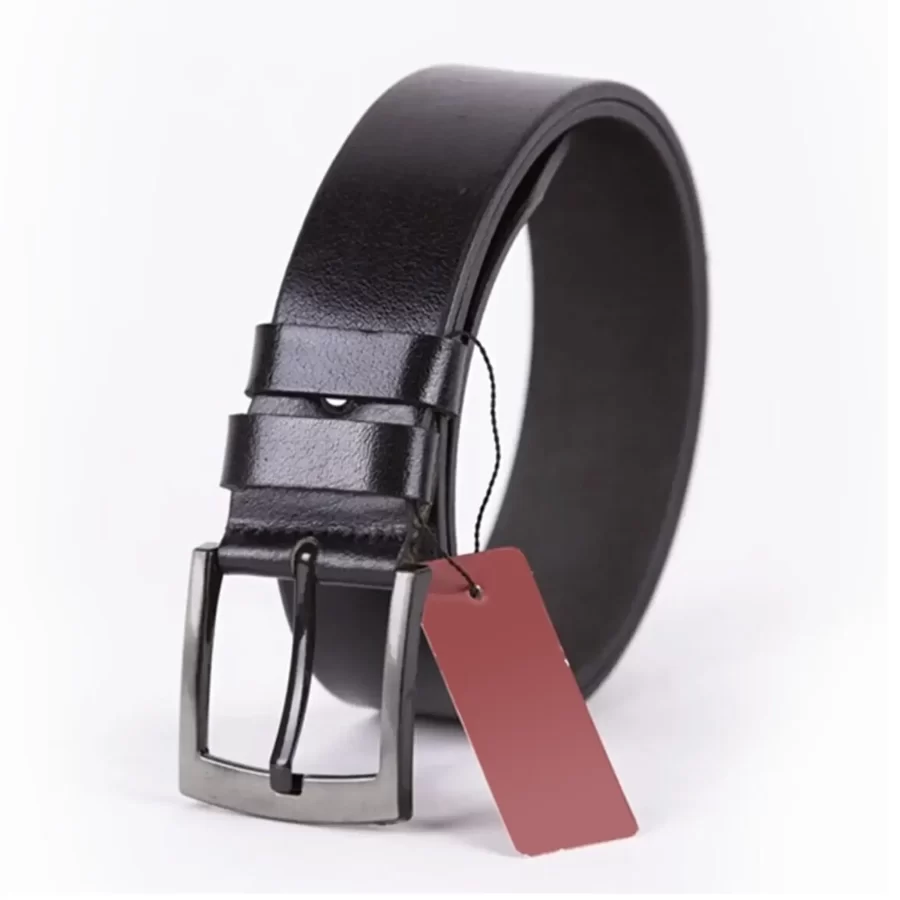 Black Mens Belt For Jeans Wide Genuine Leather 4501MYD12 1