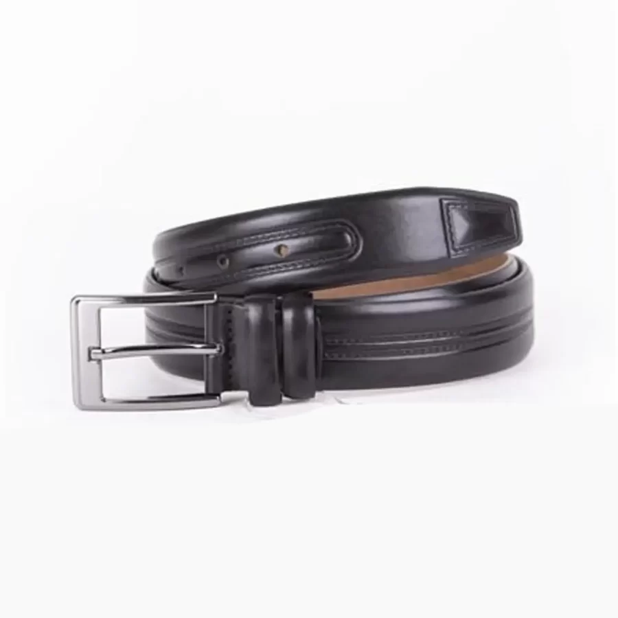 Black Mens Belt For Pants Genuine Leather ST01469 2