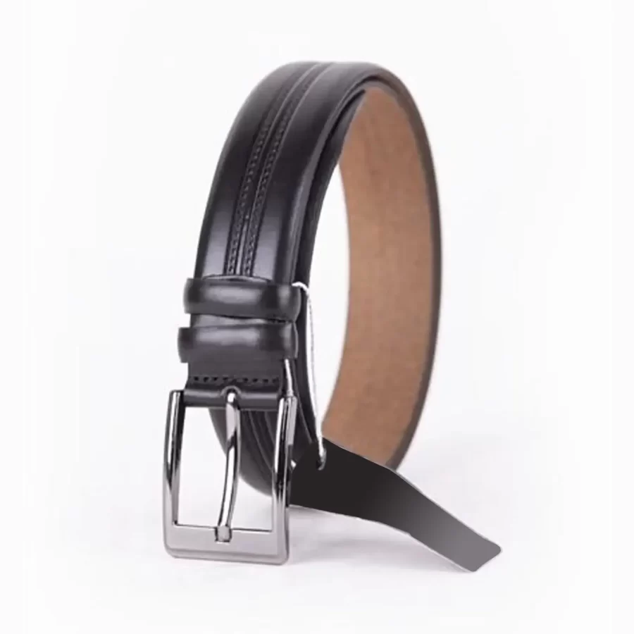 Black Mens Belt For Pants Genuine Leather ST01469 3
