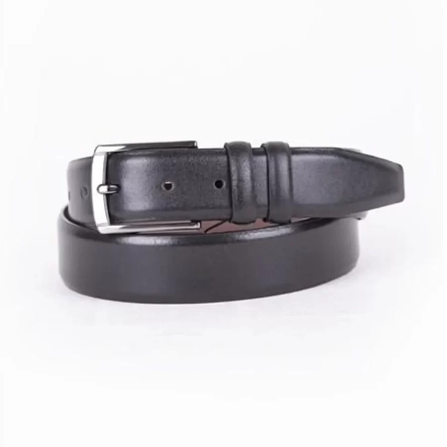 Black Mens Belt For Suit Genuine Leather ST001401 1