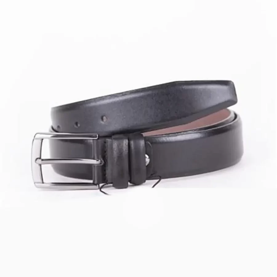 Black Mens Belt For Suit Genuine Leather ST001401 2