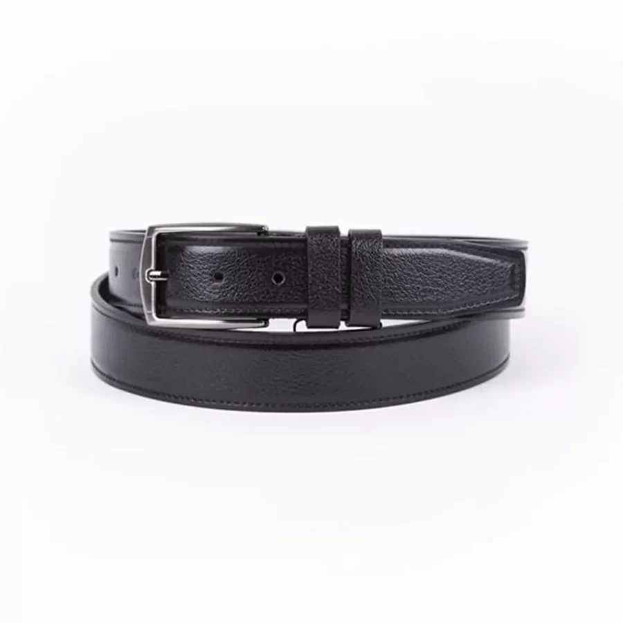 Black Mens Belt For Suit Genuine Leather ST01170 1