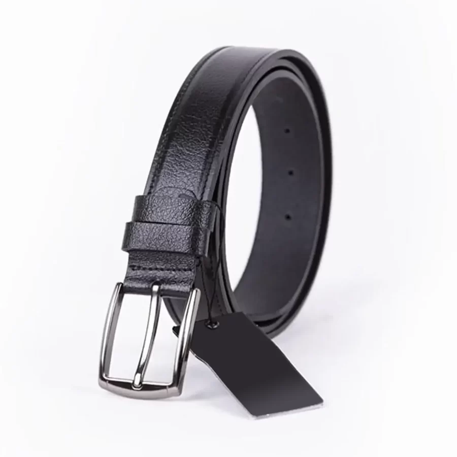 Black Mens Belt For Suit Genuine Leather ST01170 3