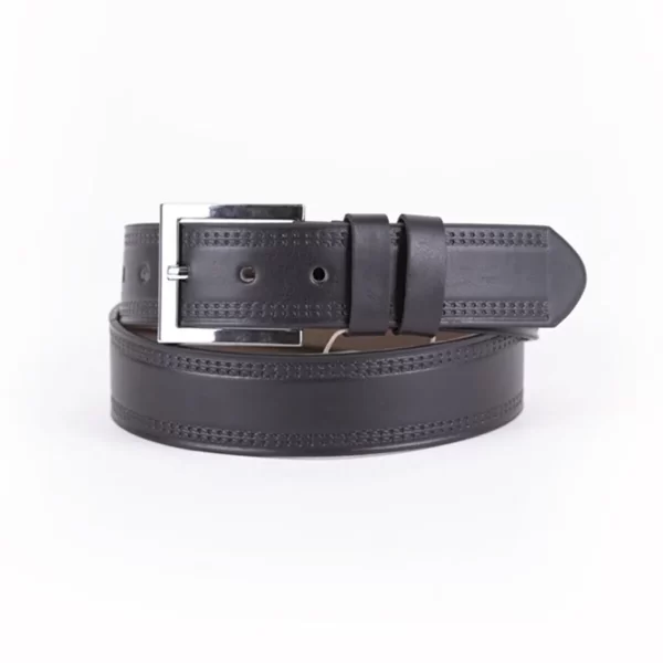 Black Mens Vegan Leather Belt For Jeans TYC00123281279 1