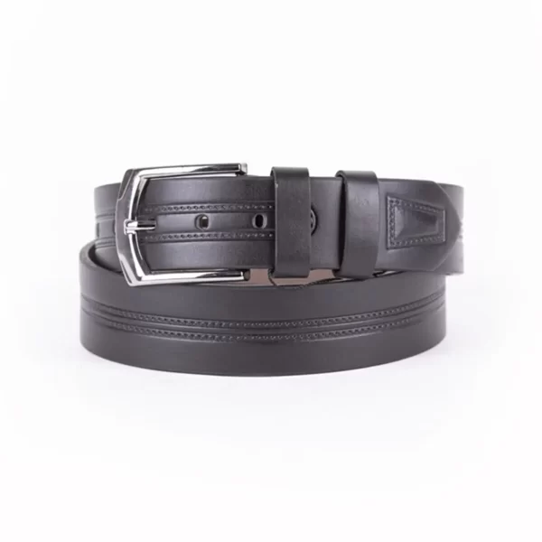 Black Mens Vegan Leather Belt For Jeans TYC00123656436 1