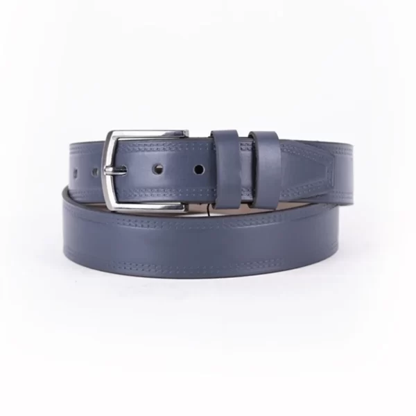 Blue Mens Vegan Leather Belt For Jeans TYC00123284235 1