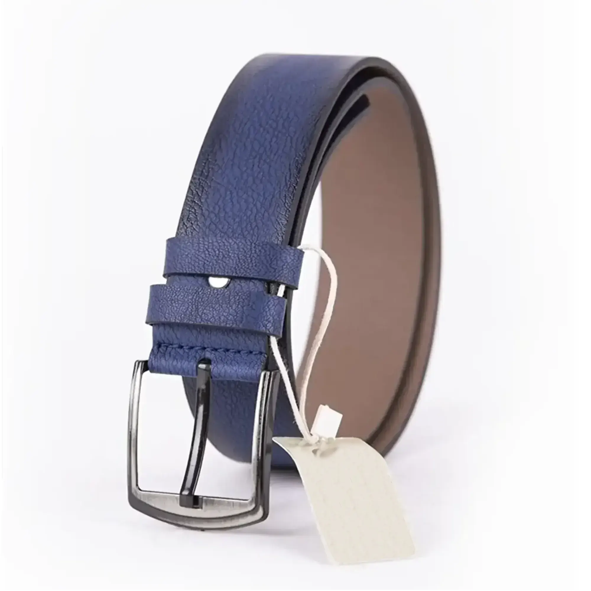 Blue Mens Vegan Leather Belt For Jeans Wide 4 5 cm 45SSD134 5G 3