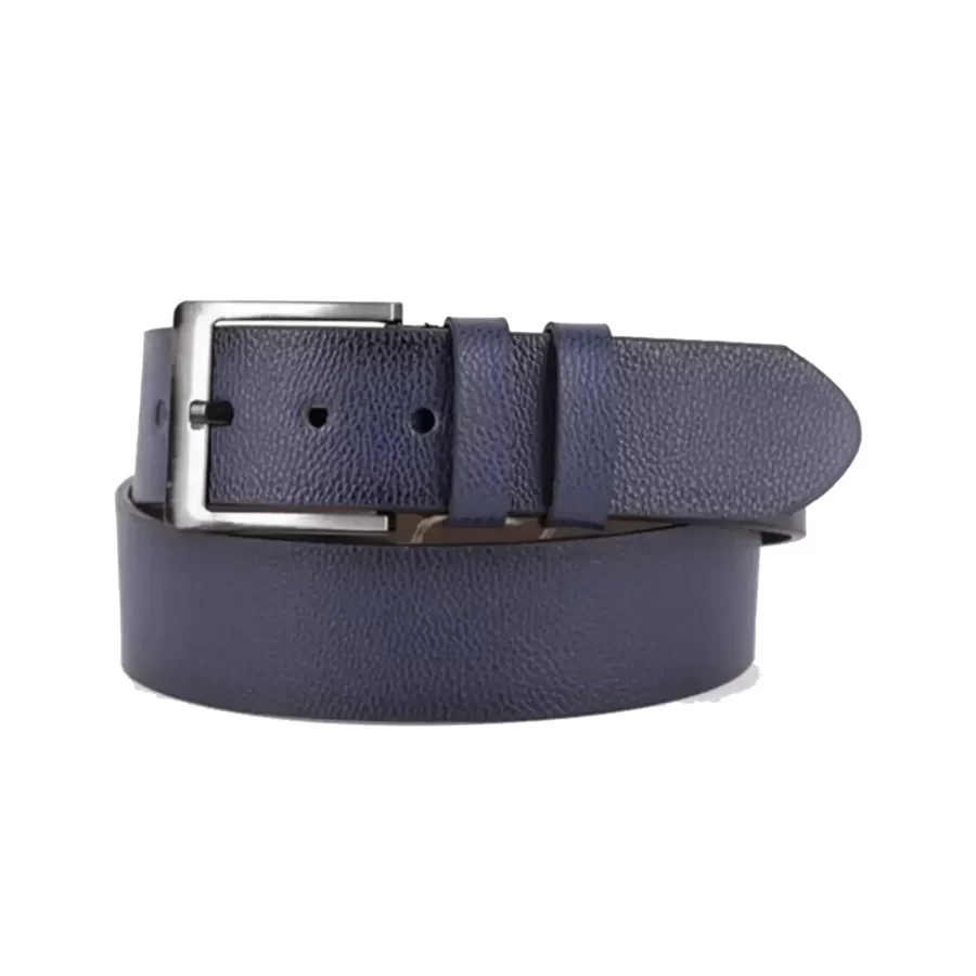 Blue Mens Vegan Leather Belt For Jeans Wide 4 5 cm 45SSD135 5G 1