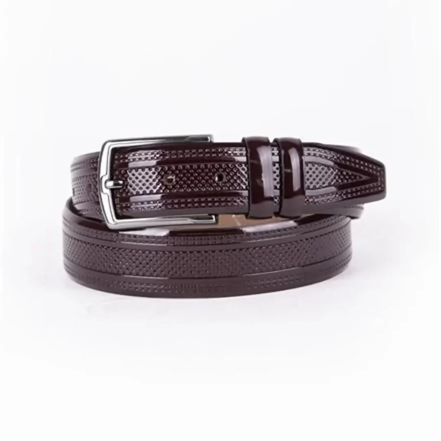 Bordo Mens Belt For Suit Patent Leather ST01509 10