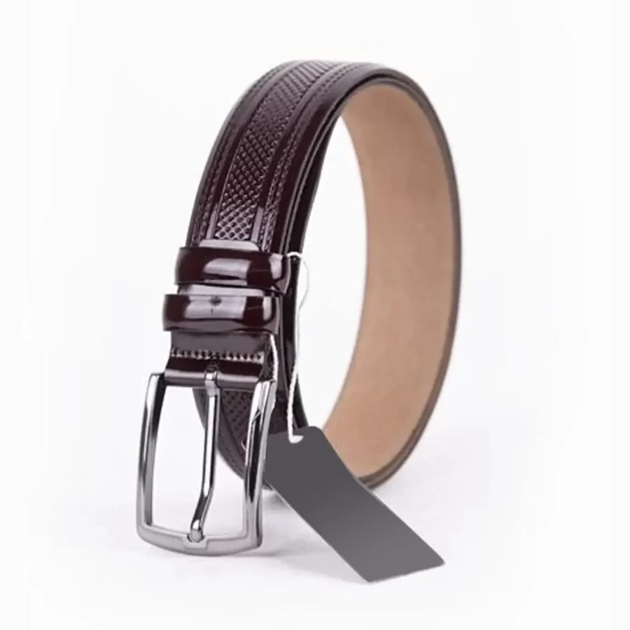 Bordo Mens Belt For Suit Patent Leather ST01509 12