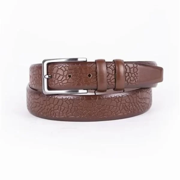 Brown Mens Belt Dress Designer Calf Leather ST01480 7