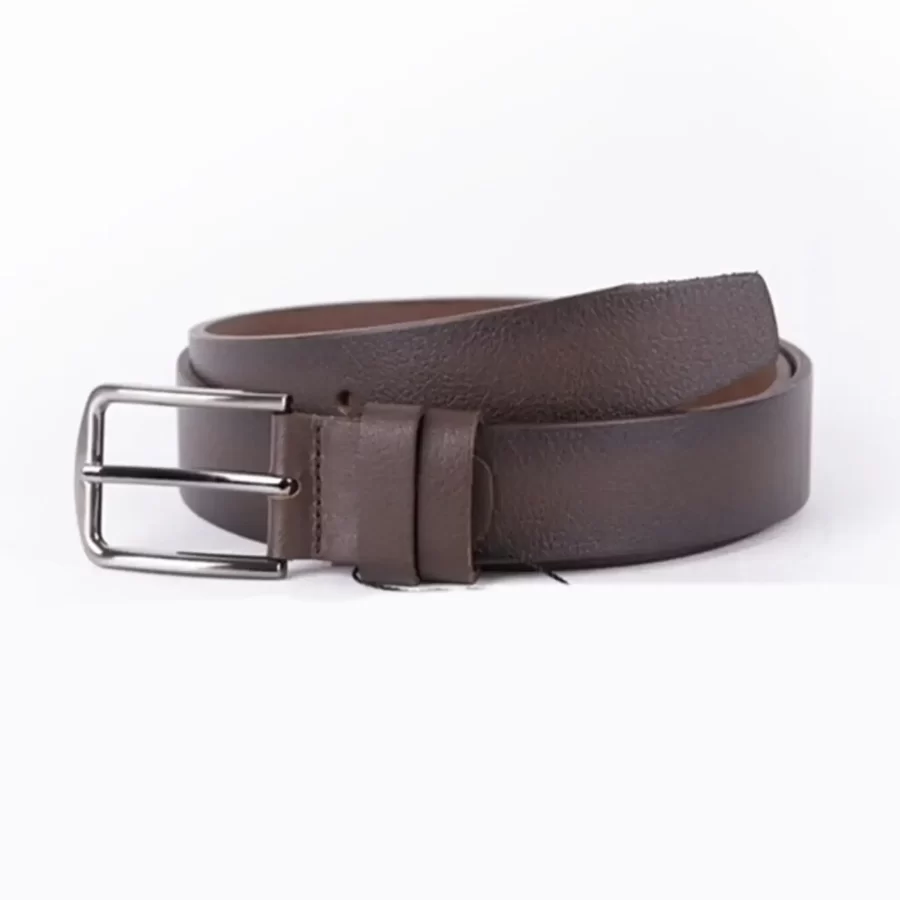 Brown Mens Belt Dress Genuine Leather MID01 2G 2