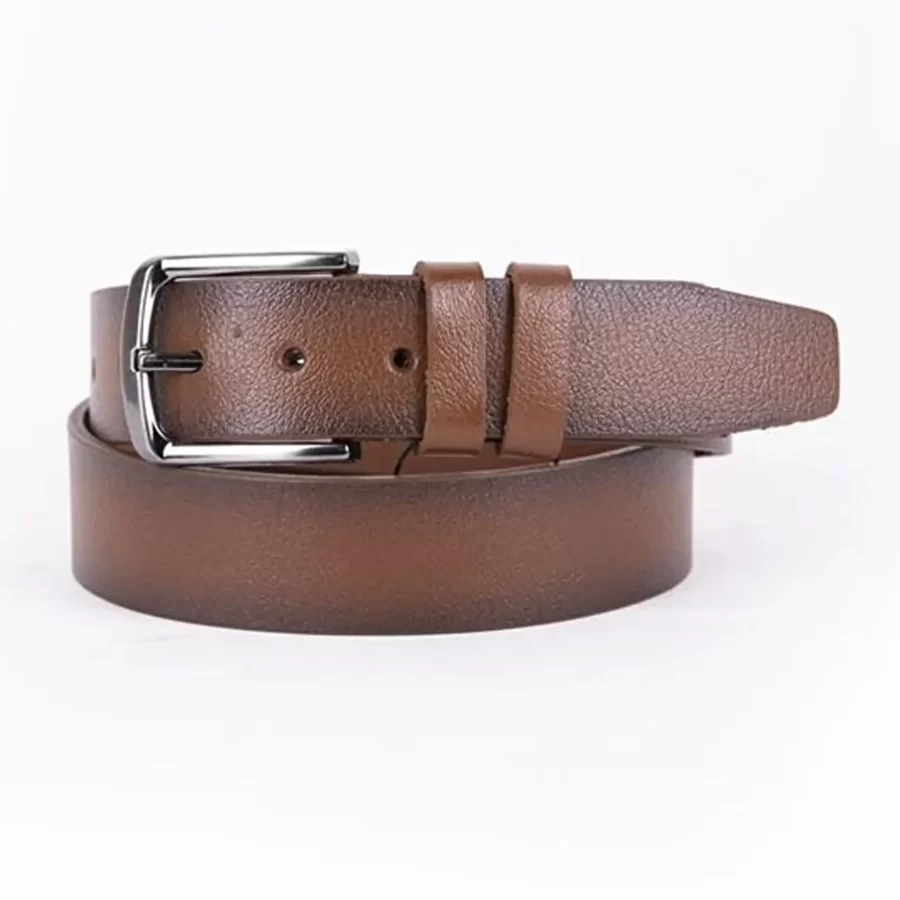 Brown Mens Belt For Jeans Genuine Leather ST01043 4