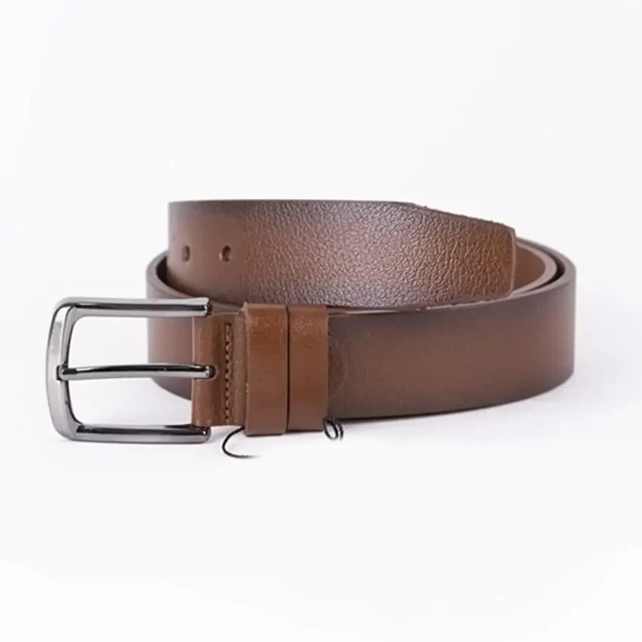 Brown Mens Belt For Jeans Genuine Leather ST01043 5