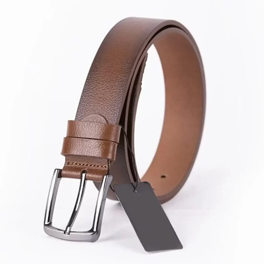 Brown Mens Belt For Jeans Genuine Leather ST01043 6