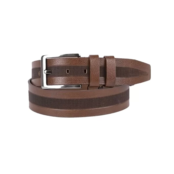 Brown Mens Belt For Jeans Laser Cut Leather ST01380 1