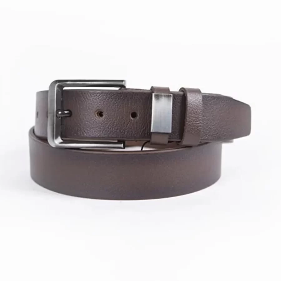 Brown Mens Belt For Jeans Wide Genuine Leather ST01018 4