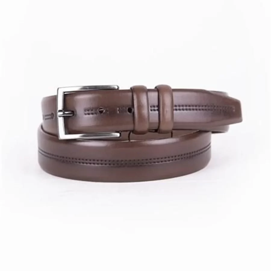 Brown Mens Belt For Pants Genuine Leather ST01469 11