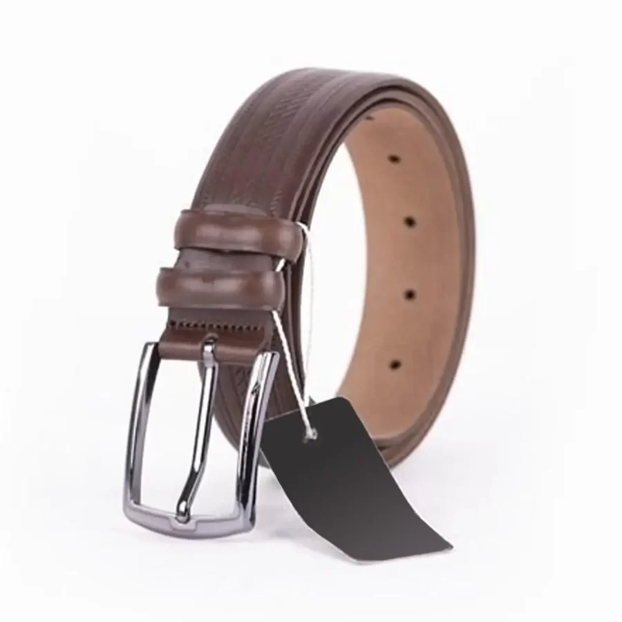 Brown Mens Belt For Pants Genuine Leather ST01498 6