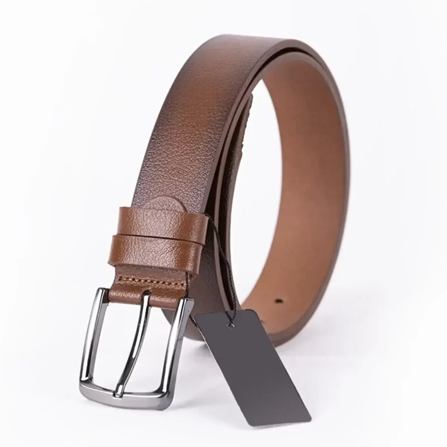 Brown Mens Belt For Suit Genuine Leather ST00426 3