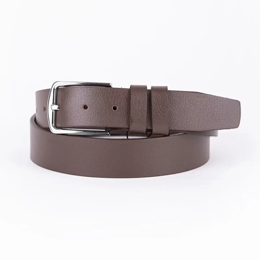 Brown Mens Belt For Suit Genuine Leather ST00765 1