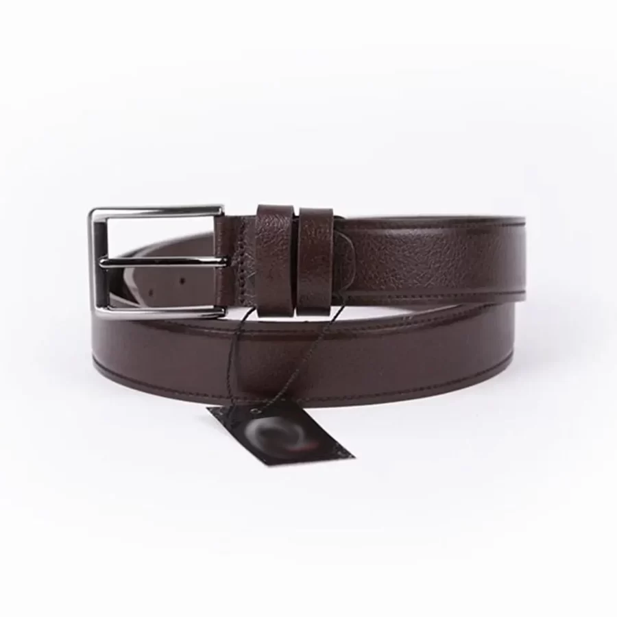 Brown Mens Belt For Suit Genuine Leather ST01170 8