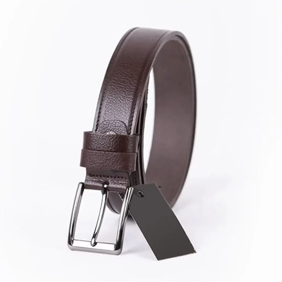 Brown Mens Belt For Suit Genuine Leather ST01170 9
