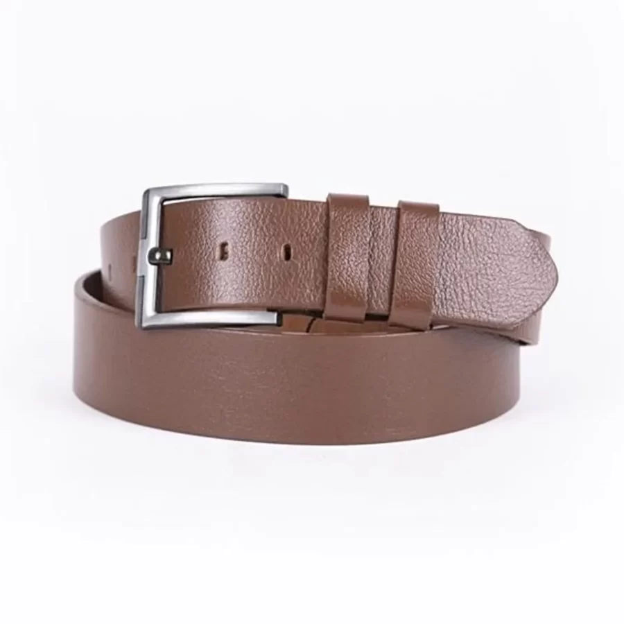 Brown Mens Belt Wide Casual Genuine Leather ST00041 27