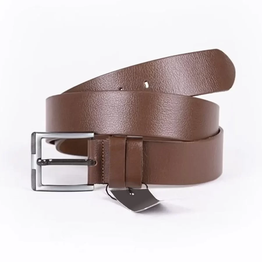 Brown Mens Belt Wide Casual Genuine Leather ST00041 28