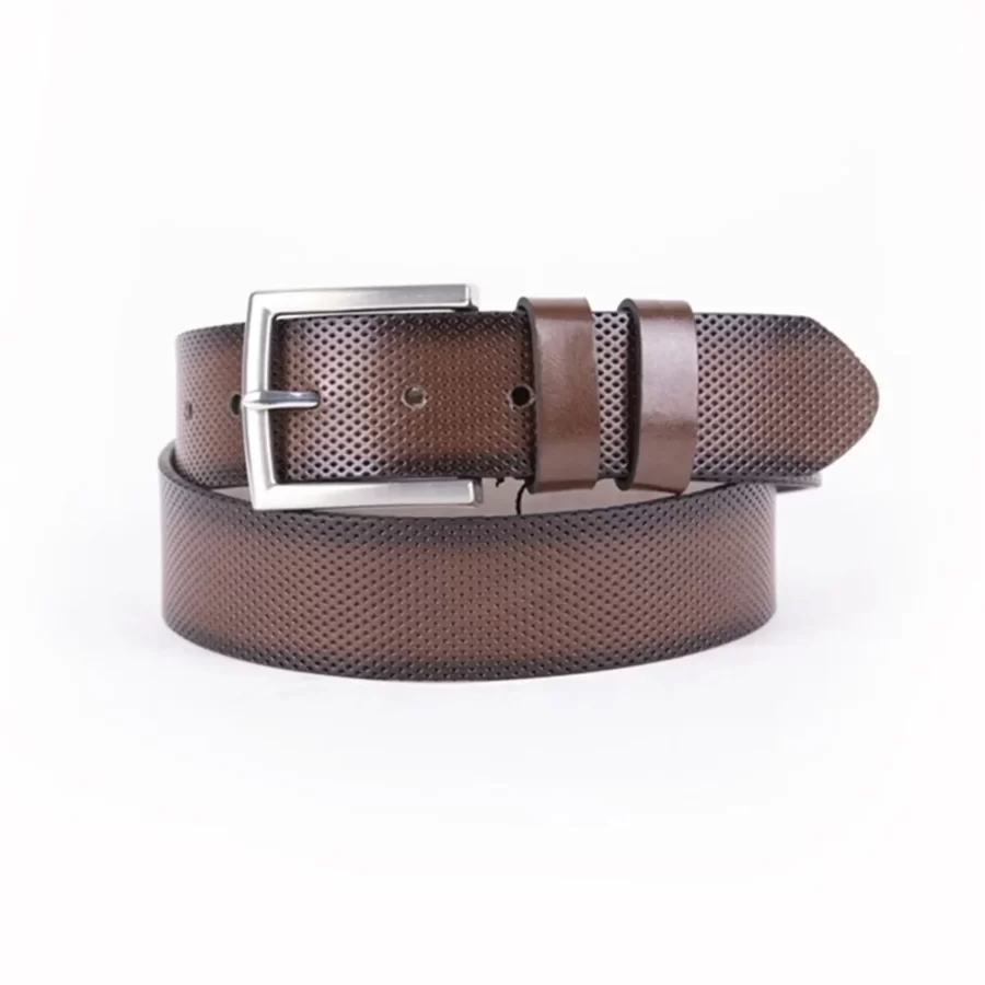 Brown Mens Vegan Leather Belt For Jeans TYC00123293027 1