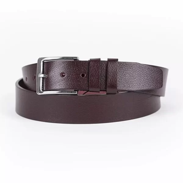 Burgundy Mens Belt Casual Genuine Leather 8690000010561 1